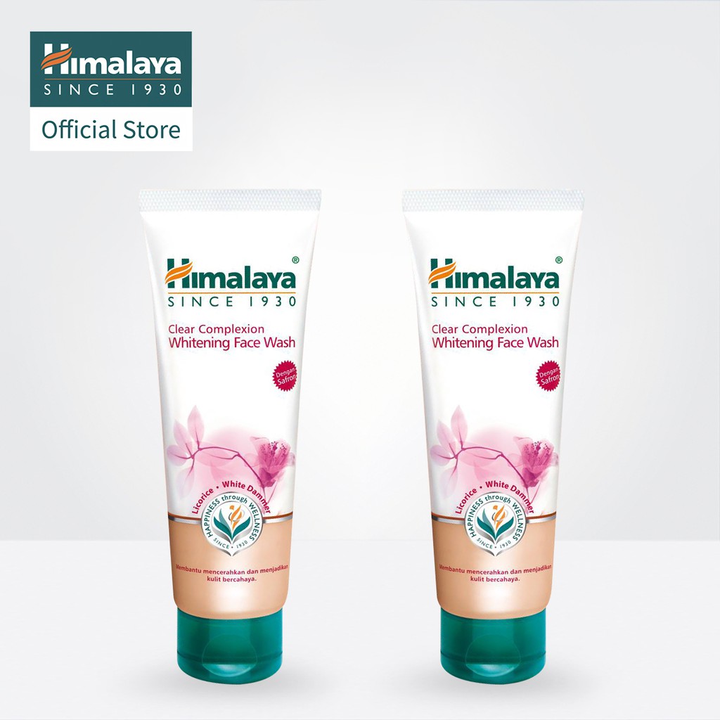 Himalaya Clear Complexion Whitening Face Wash 50ml / 100ml Sabun Muka Membantu Mencerahkan Wajah Kusam BPOM