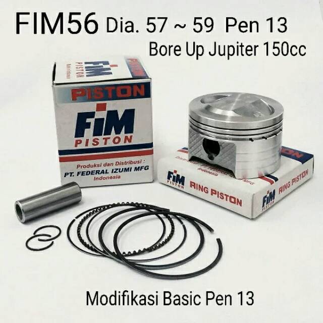 piston set FIM 56 original 100% jupiter vega z1 zr 57 57,5 58 58,5 59 seher izumi dome