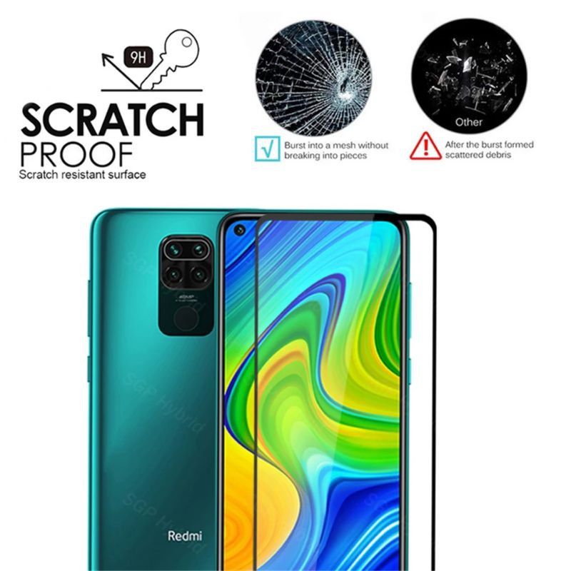 PREMIUM TEMPERED GLASS FULL LAYAR TG ANTI GORES KACA XIAOMI REDMI NOTE 9 NOTE9 SCREEN PROTECTOR