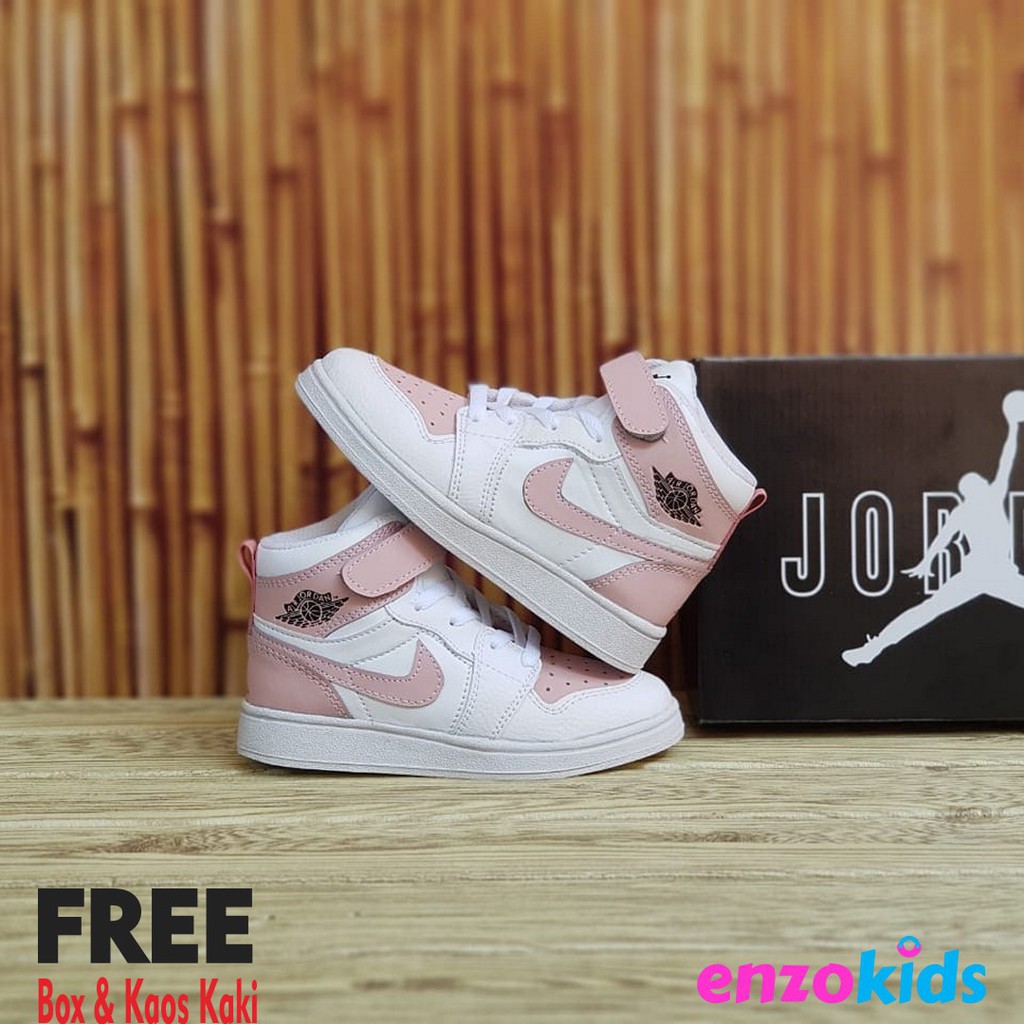 Sepatu Anak Perempuan White Peach Sepatu Fashion Anak Perempuan Umur 1-9 Tahun