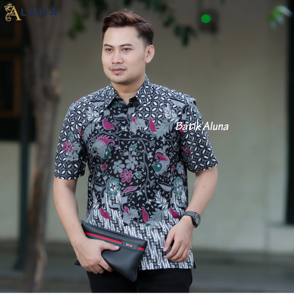 TERLARIS.!! BAJU BATIK PRIA LENGAN PENDEK KEMEJA BATIK PRIA KEREN MODERN BATIK COWOK KEKINIAN PD 020