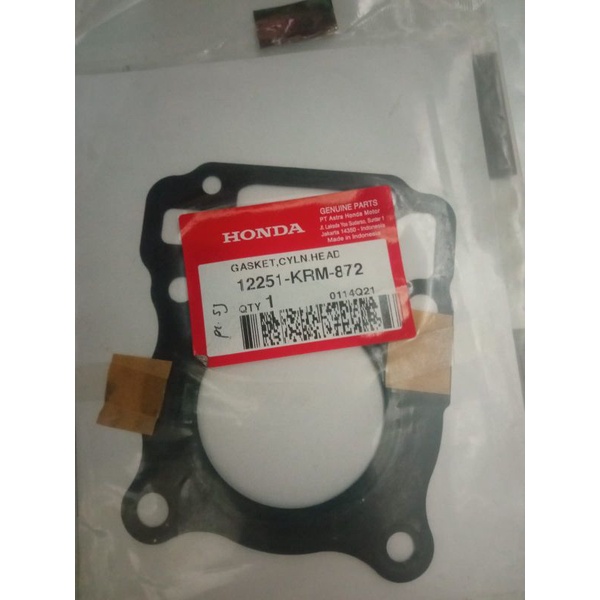 12251 KRM 872 Gasket cylinder head crf 150L verza cb 150r verza 150 asli Honda