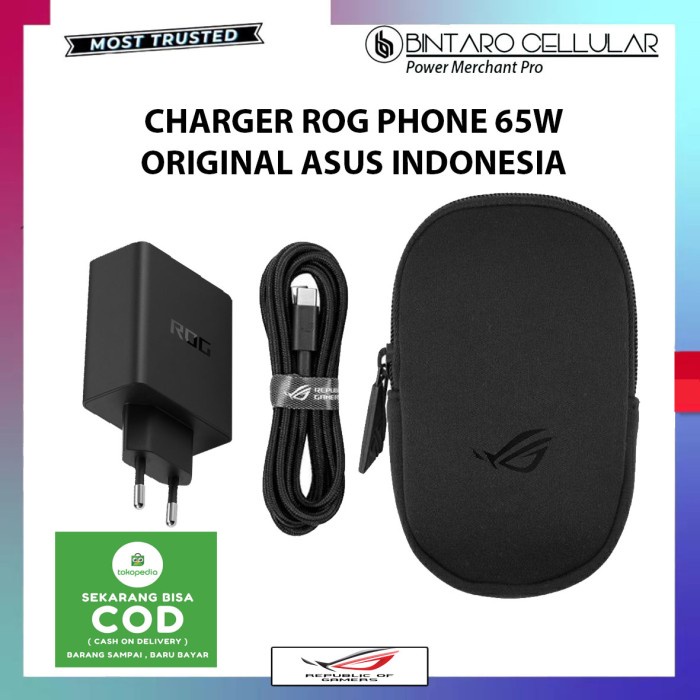 HYPERCHARGER ROG 65W ADAPTER CABLE USB ORIGINAL - NOT CHARGER 30W