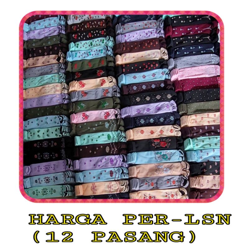 12PASANG KAOS KAKI jempol nylon MOTIF