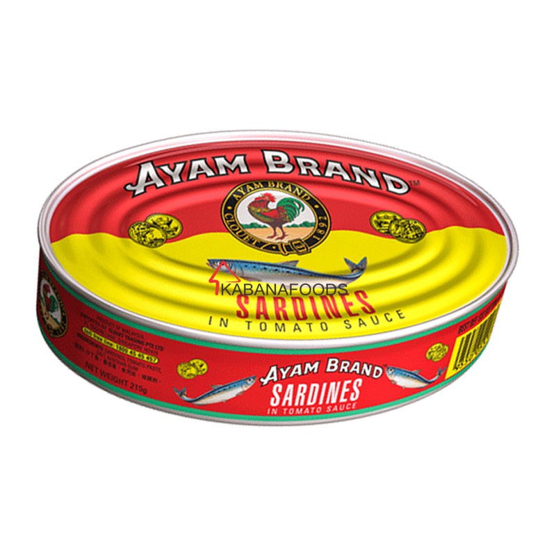 

Ikan Sardin Kalengan Saus Tomat Ayam Brand Sardines in Tomato Sauce 215g