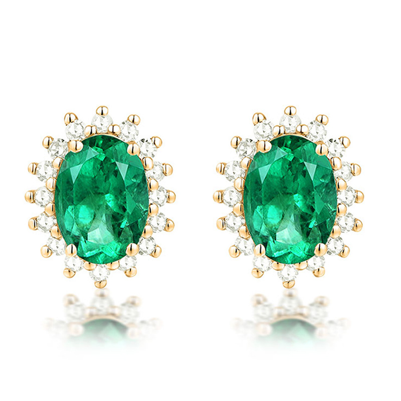 Anting Tusuk Model Emerald Mewah Untuk Wanita