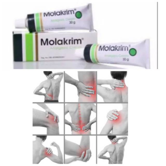 MOLAKRIM SALEP Analgesic cream Anti Nyeri otot 30gram ampuh