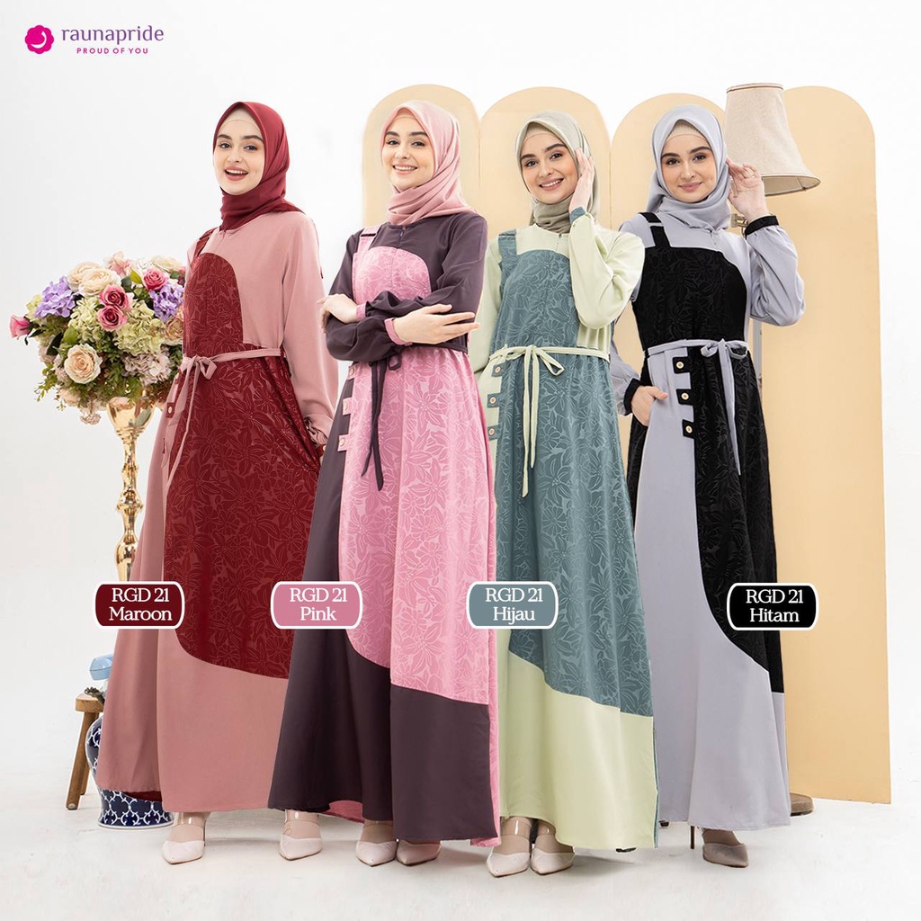 Baju Gamis Rauna RGD 34 / Maxy / Dress / Fashion Muslim / Rgd 21