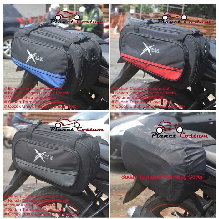 DIJAMIN ORIGINAL TAS SAMPING MOTOR SIDEBAG NEO XTRAIL LENGKAP DENGAN COVER ANTI AIR - TAS MOTOR - A-