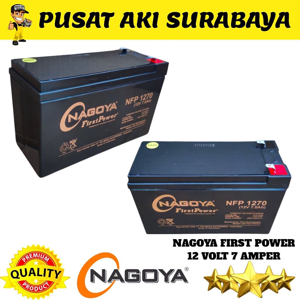 NAGOYA 12 VOLT 7 AMPER BATTERY SPRAYER HAMA BATERAI EMERGENCY LAMP 12V 7AH UPS INVERTER DC AC MOBILAN AKI ANAK RC PLIKO UNIKID YUKITA PMB