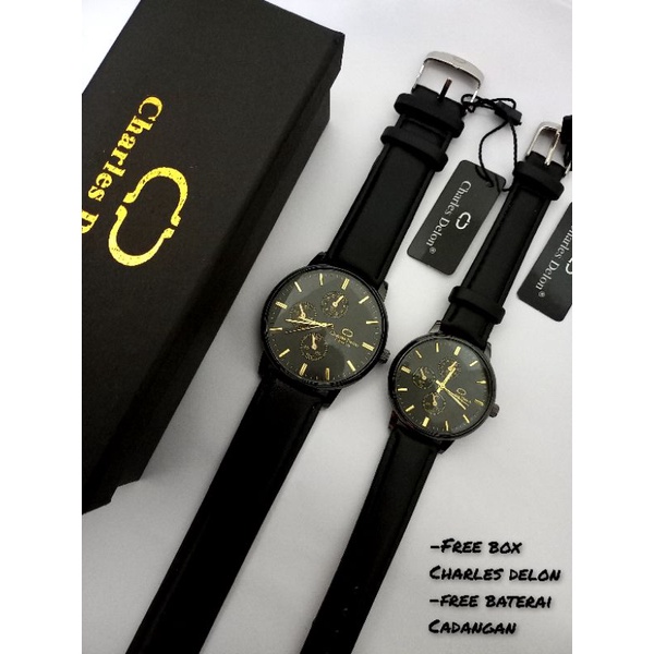 Jam Tangan Couple Pasangan Pria Wanita Original Charles Delon