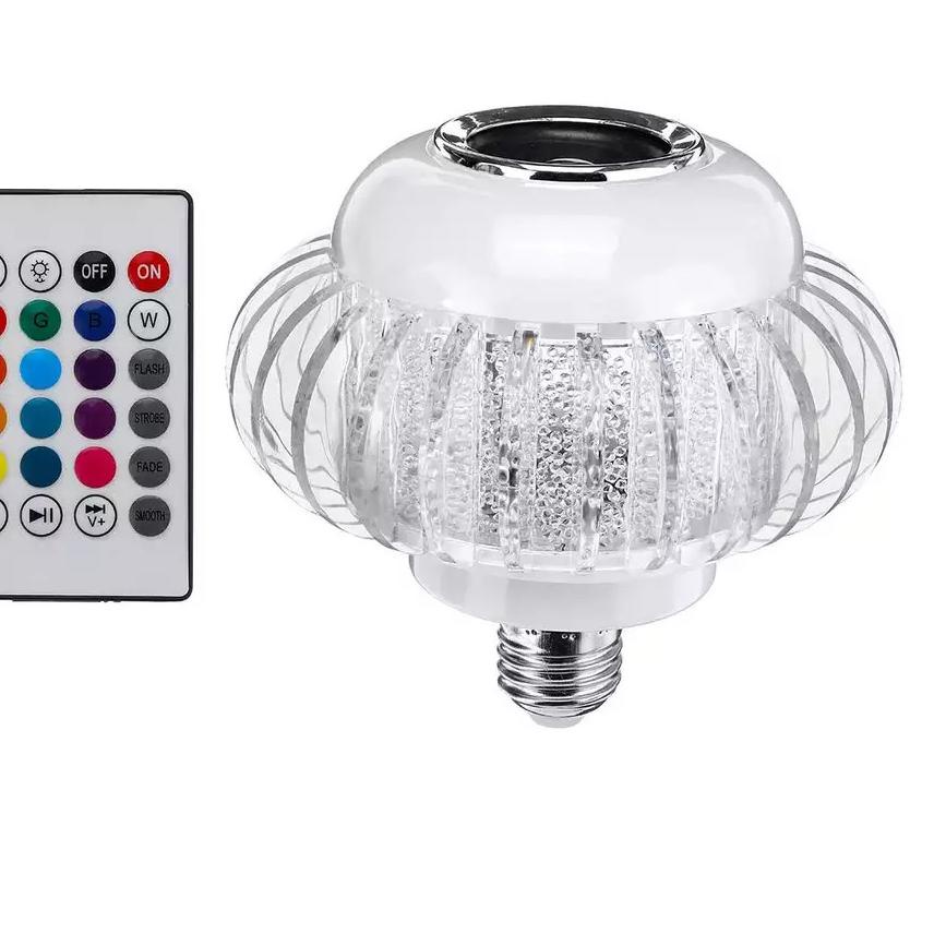TERBARU!!Speaker Bohlam Lampu Kristel + Romete Lampu Speaker Bluetooth Control Warna Warni Rainbow
