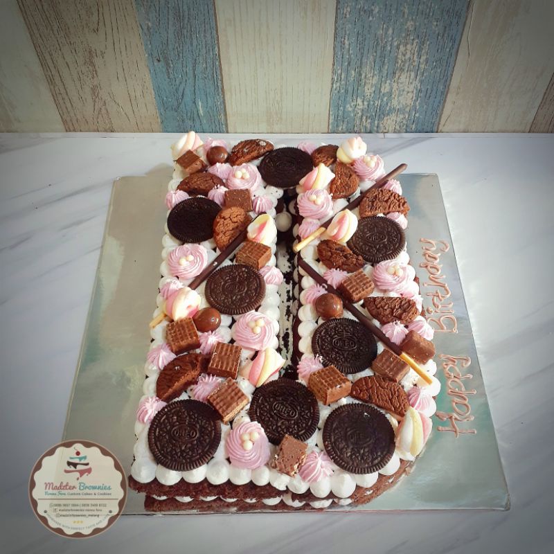 kue ulang tahun huruf D / kue ulang tahun angka / letter cake