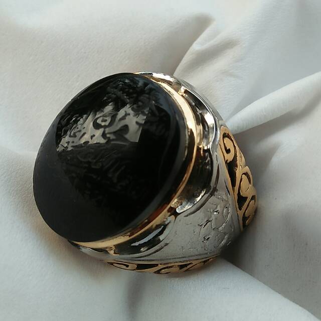 Cincin Akik Yaman Habasyi ukiran Shalawat al-Fatih
