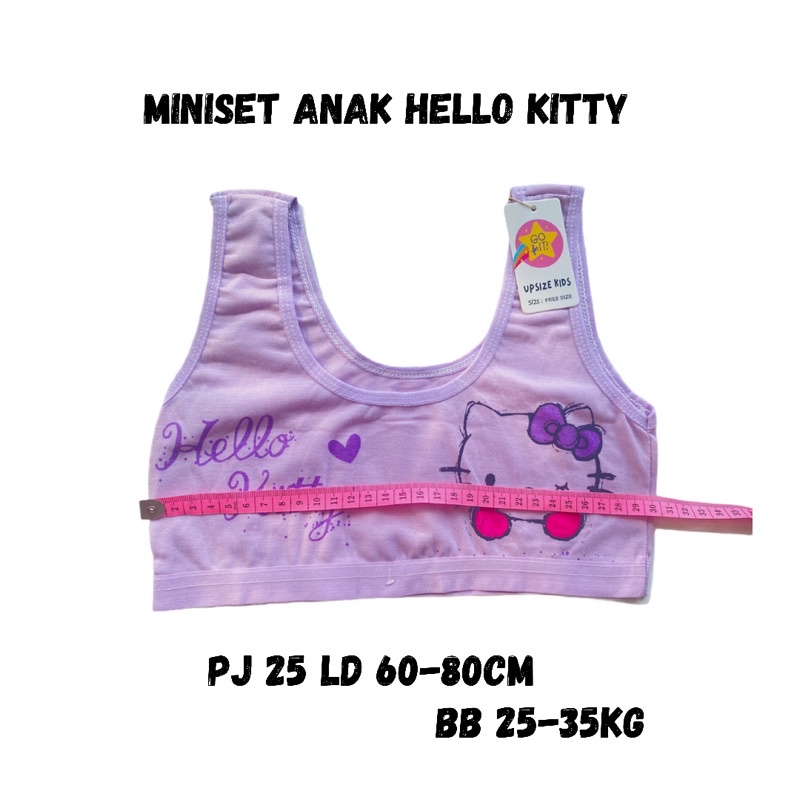 Miniset Anak Perempuan Cewek SD SMP ABG Remaja BH Beha Bra Remaja Mini Set Anak Perempuan Hellokitty