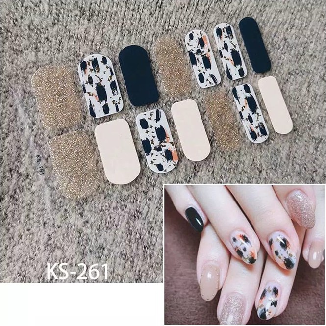 14Pcs/Stiker Kuku Murah / Nail Art Sticker / Nail Art Stiker / Nail Art &amp; Sticker KS Series