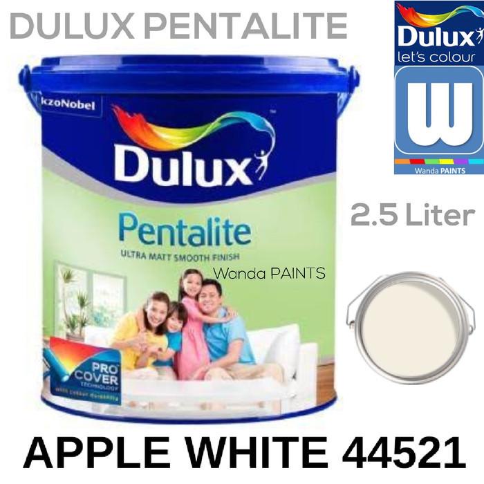 Pittura | Dulux Pentalite Apple White 44521 (2.5 L) Super Murah