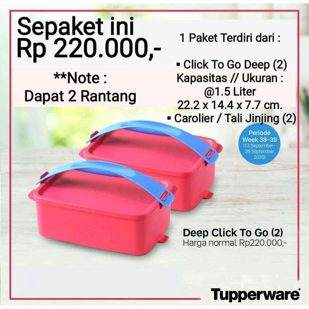 Deep Click To Go | Rantang | Kotak Makan | Tupperware