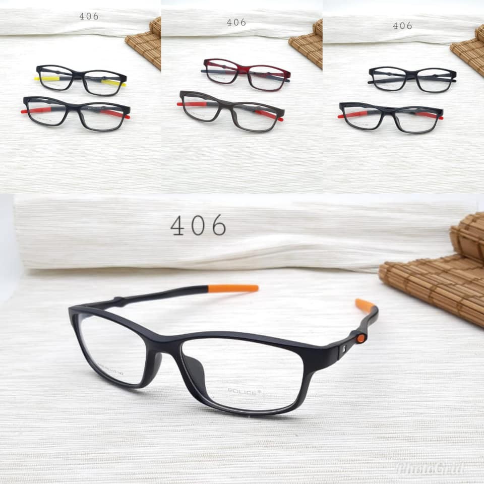 kacamata frame plc pria 406 size 54-17-142