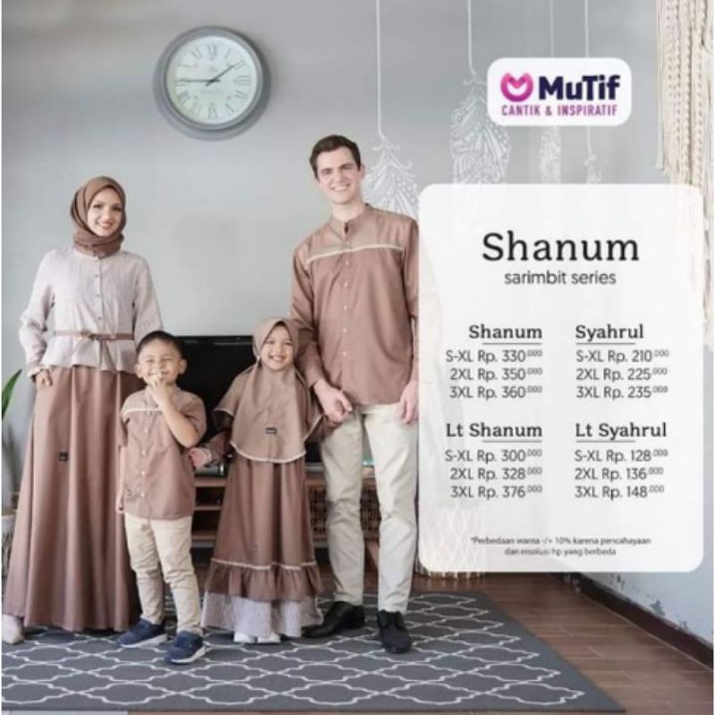 Mutif Sarimbit Shanum &amp; Syahrul Baju Seragam Keluarga Muslim Fashion