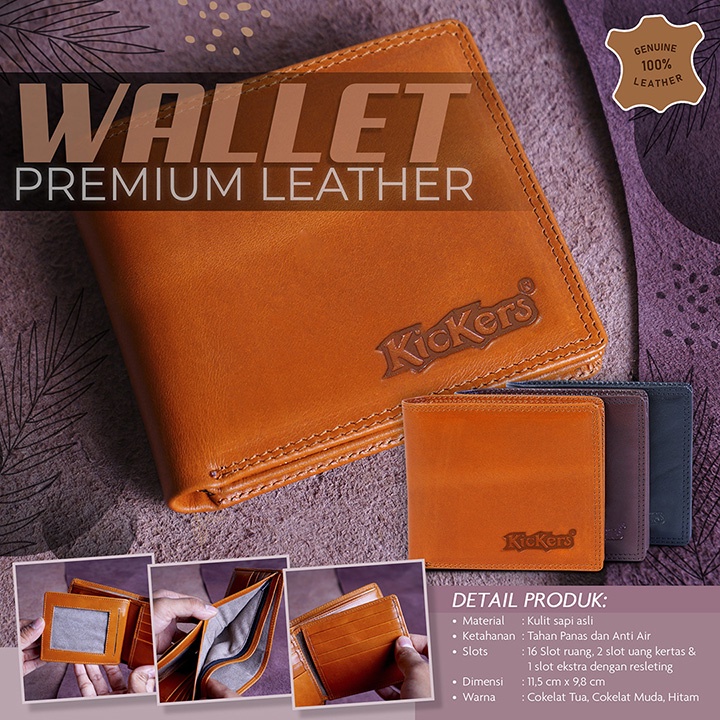 Dompet Pendek Full Kulit Super Slim Merek Kickers Kode : D002