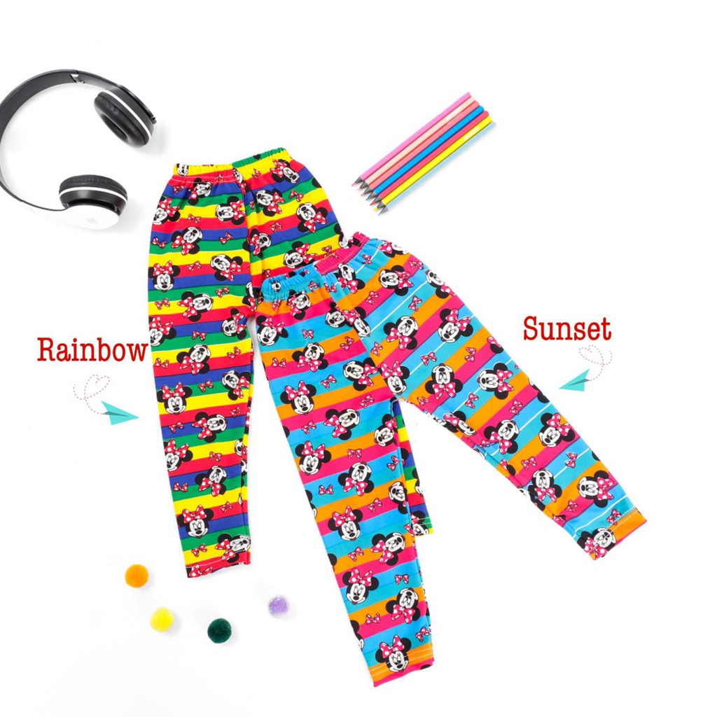 Owlet - legging anak motif Rainbow (0-5 tahun)