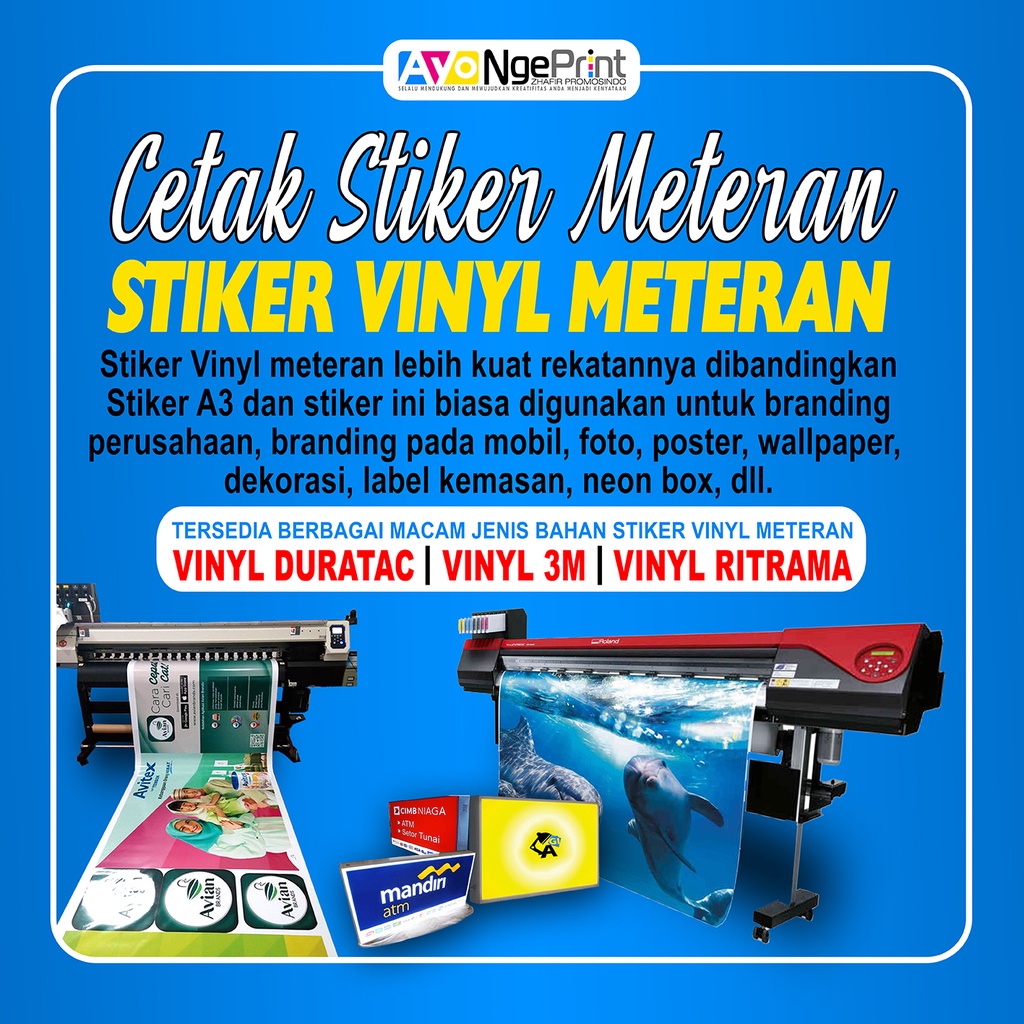 Jual Cetak Stiker Vinyl Meteran Shopee Indonesia