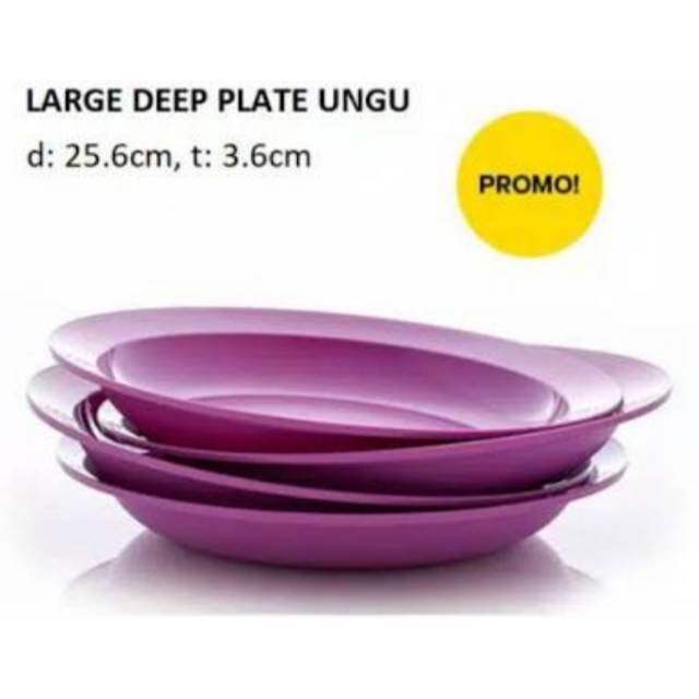 Large deep plate ungu 4