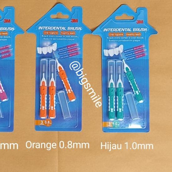 ◄ 3M Interdental Brush 3M Original - Hijau 1.0 mm ♦