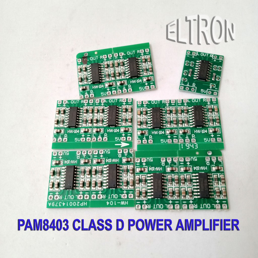 Modul Power Amplifier 5V Class D 6W Stereo PAM8403