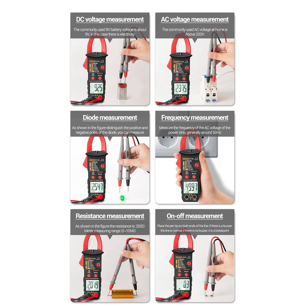 POPULAR Populer Digital Clamp Meter Data Show 6000jumlah True RMS Profesional Measuring Tester