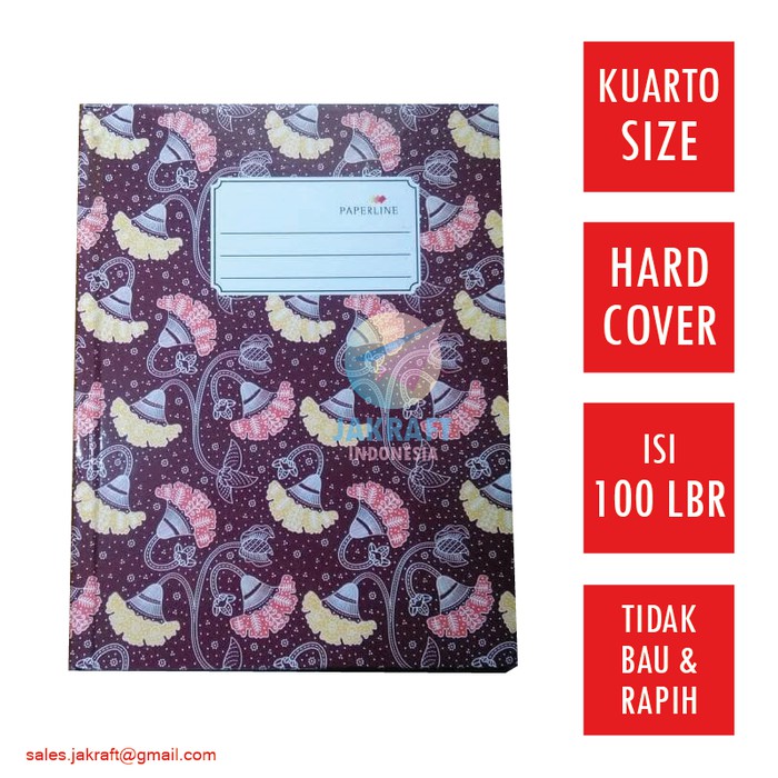 

Buku Tulis Kuarto Kwarto Hard Cover PAPERLINE isi 100 Lembar Hardcover