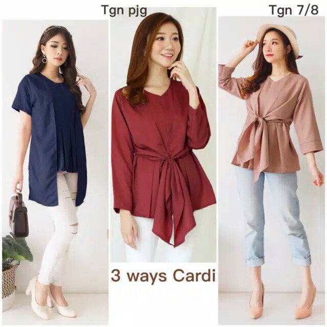 Chamele Blouse Wanita Dengan 3 Model Multifungsi / 3 Ways Blouse 2221/2222/2224