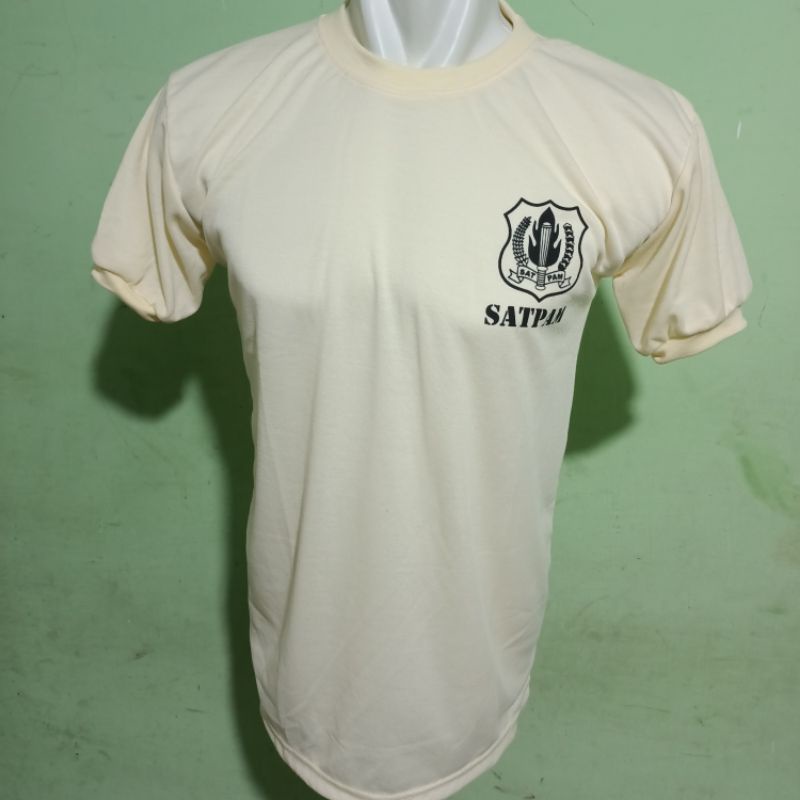 KAOS DALAM SATPAM/SECURITY WARNA KREM.DARI UKRN M.L.XL.XXL.XXXL