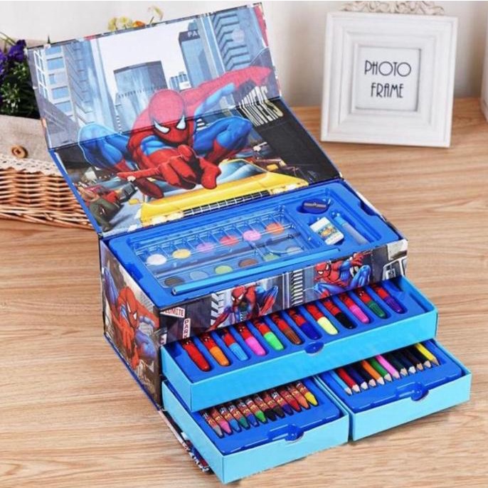 

PERALATAN MENGGAMBAR PENSIL WARNA ALAT LUKIS / CRAYON SET WARNA ISI 54 PCS PERALATAN LUKIS