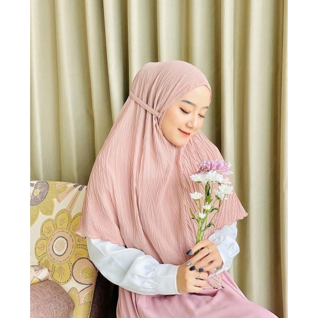 Bergo Padi/ Bergo Maryam Plisket Padi/ Kerudung Bergo/ Hijab Bergo Padi