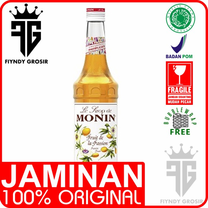 

PASSION FRUIT SYRUP 700ml merk MONIN / Sirup /Cafe/ Monin /Kedai/ Kopi