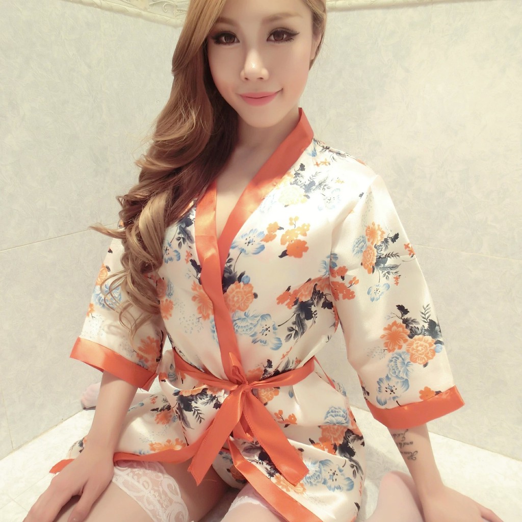 ✅𝐅𝐎𝐈𝐒𝐒® Lingerie Seksi Gaya Jepang Bunga  Kimono Pakaian Dalam Wanita Set Pola Jubah 2006