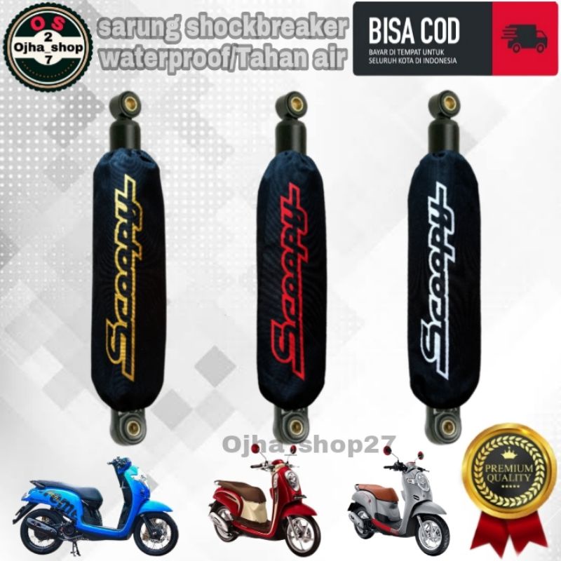 cover / sarung shockbreaker belakang motor Scoopy