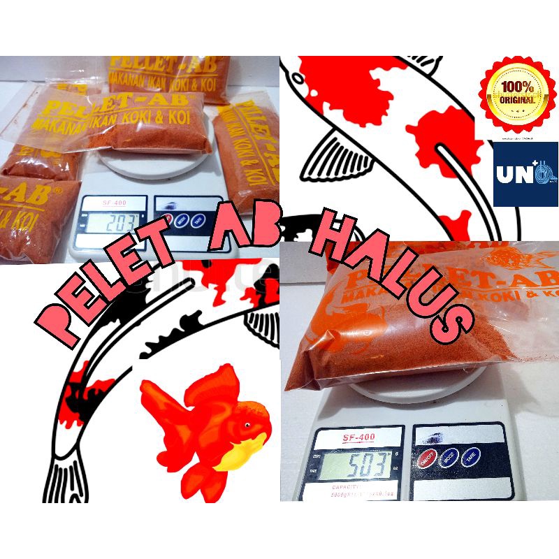 Makanan Ikan PELET AB Ukuran Halus (200-300mc)