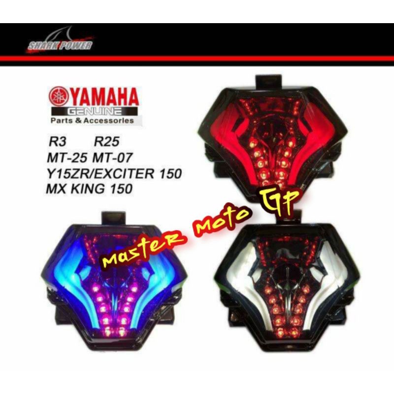 lampu stop 3in1 MX king R3 R25 - MT25 - MT07 Y15ZR - StopLamp LED 3 In 1 YZF R25 R3 Mx King MT25