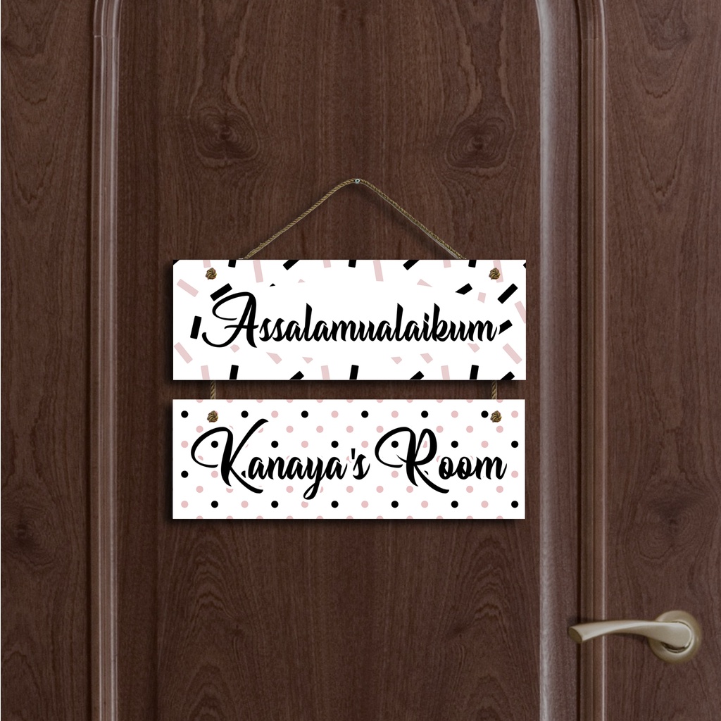 CUSTOM TULISAN PAJANGAN PINTU KAMAR HIASAN DINDING KAMAR RUMAH PAJANGAN KAYU POSTER WALL DECOR DEKORASI DINDING