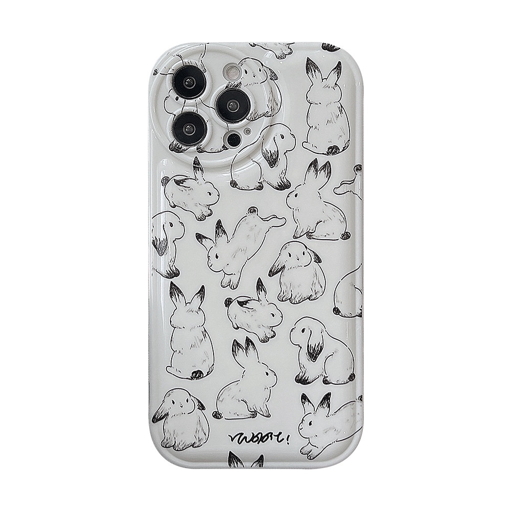 Soft Case Silikon Motif Kartun Kelinci Untuk Iphone 14 7 8 SE2020 7 + 8PLUS XS XR 11 12 13 PRO MAX