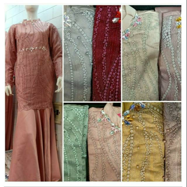 Dress muslim duyung/gamis duyung kombinasi