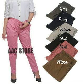  CELANA  WANITA BAGGY  PANTS KATUN  STRETCH Shopee Indonesia