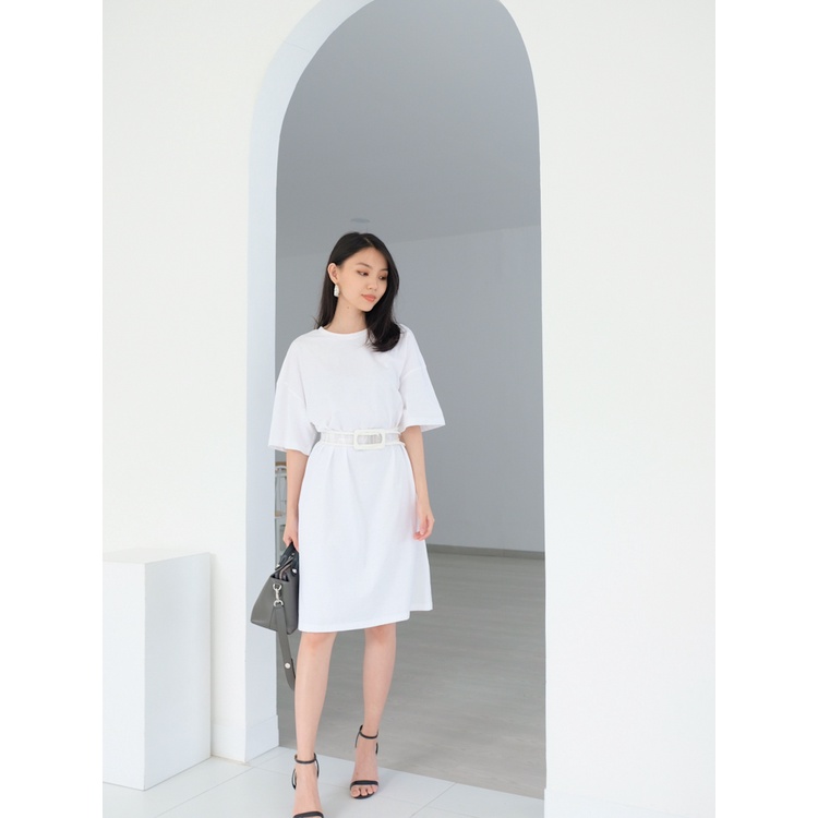 Kadaka D-0187 Basic Loose Dress with Matching Belt