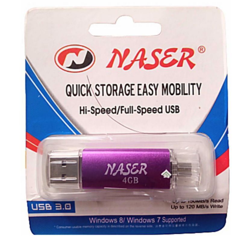 Flashdisk OTG 4gb 2 in 1 USB 3.0 Naser