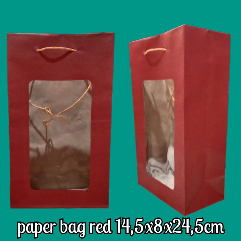 

tas kertas mika warna red paperbag tumbler