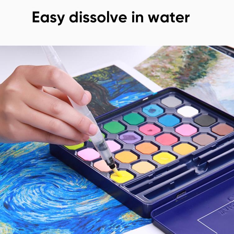 

Big Sale.. Giorgione Solid Watercolor Paint Cat Air 12/18/24/36/48 Warna Free Brush G-900