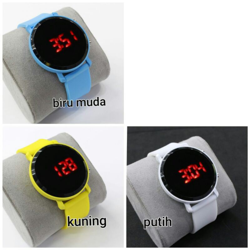 JAM TANGAN WANITA LED WATCH DIGITAL STRAP RUBBER SILICON BULAT